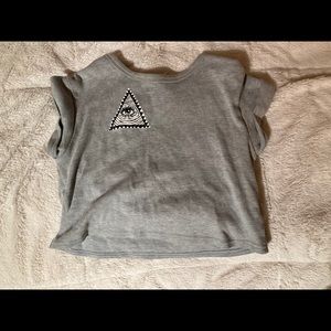 Cropped t-shirt Hand Painted boohoo Small